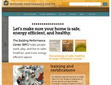 Tablet Screenshot of buildingperformancecenter.org